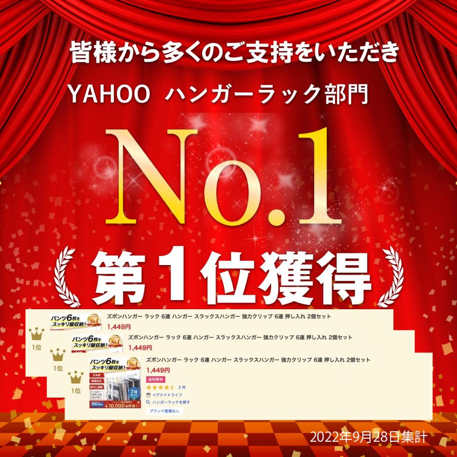 ズボンハンガー 強力クリップ 2個セット