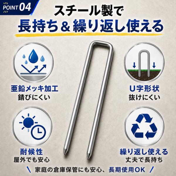 U字ピン 鉄製防錆加工